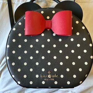 Kate Spade Black and White Crossbody Bag with Polka Dots